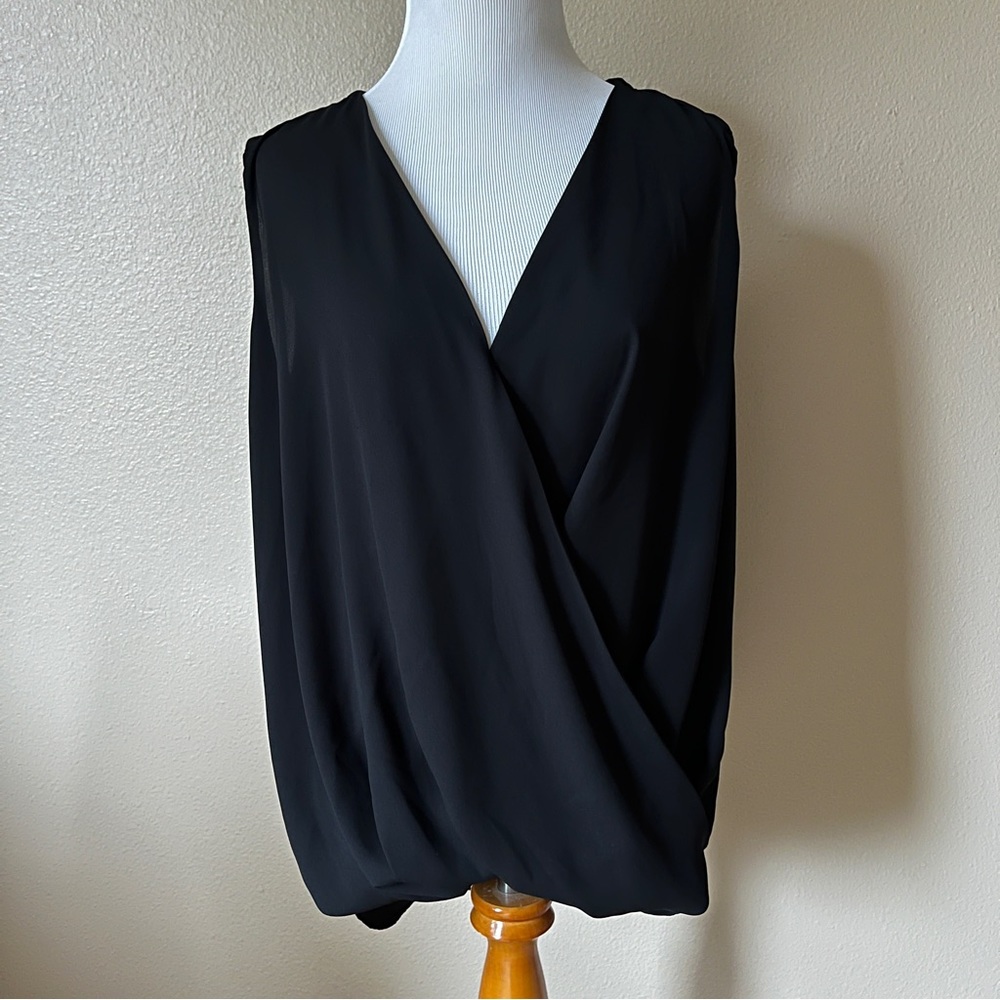 MNG Suit Collection Sheer Sleeveless Wrap Top